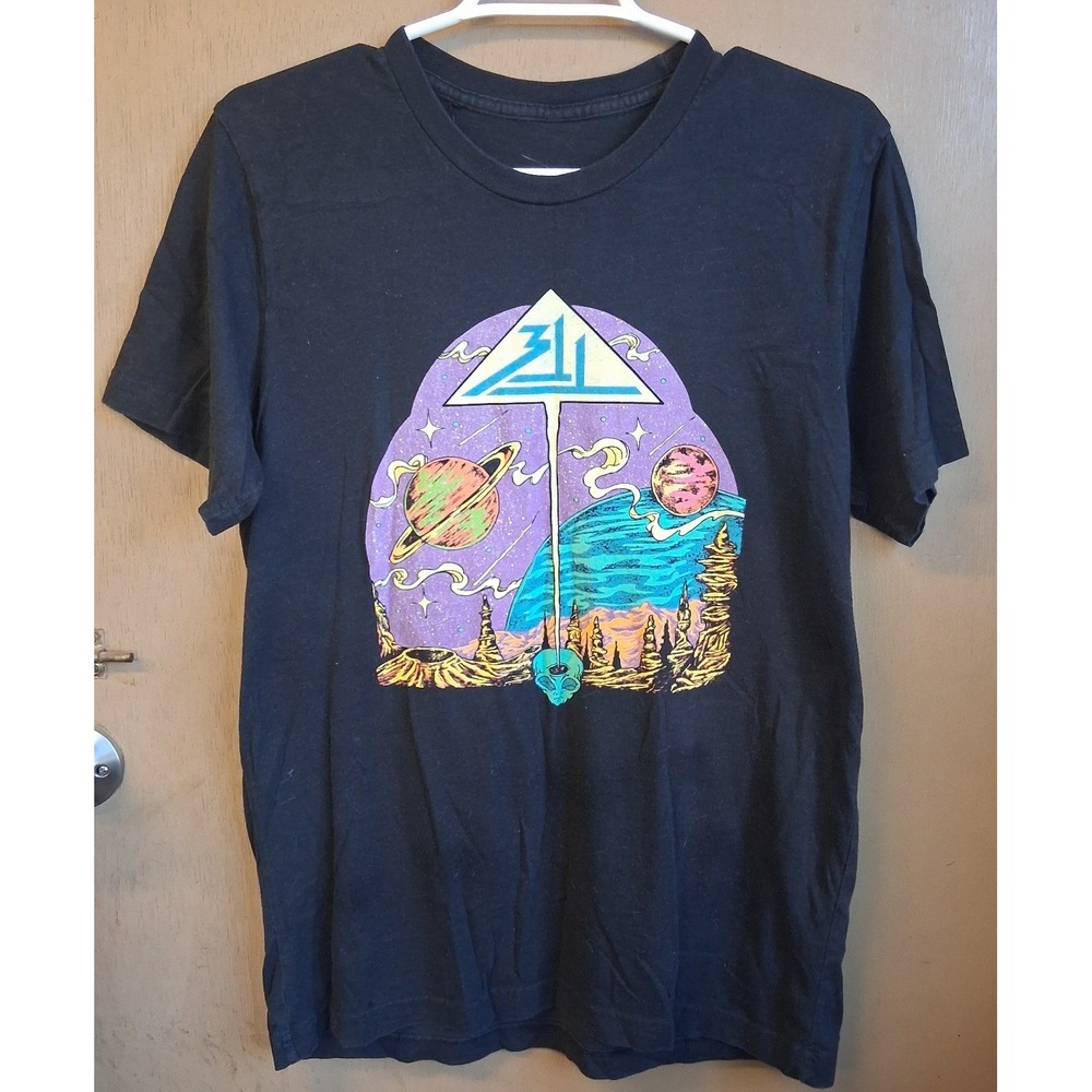 311 Summer Tour 2019 Concert T-Shirt Men's Medium Black Alien Space Graphic